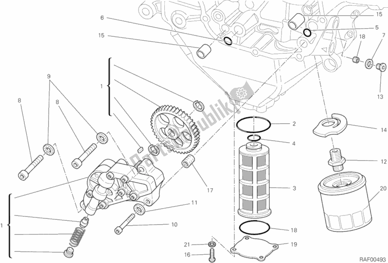 Todas las partes para Filtros Y Bomba De Aceite de Ducati Diavel AMG USA 1200 2013